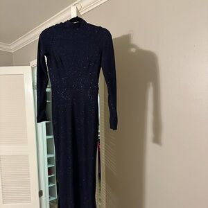 Oh Polly Midnight Sparkle Long Sleeve Dress